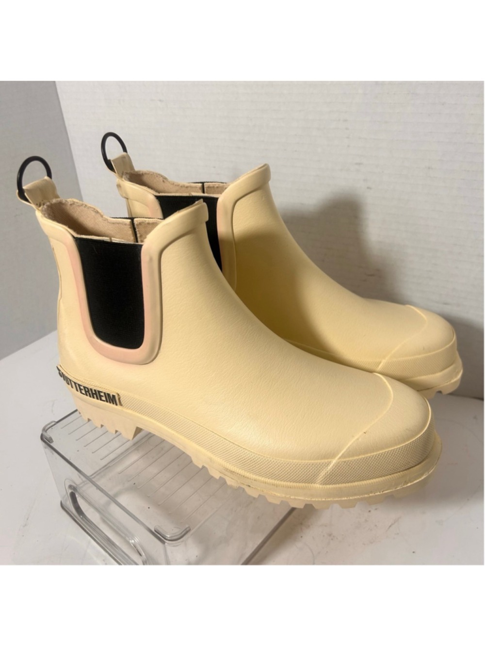 Women's Stutterheim Chelsea Rainwalker Boots Oyster Size 38 EU 8 US Waterproof